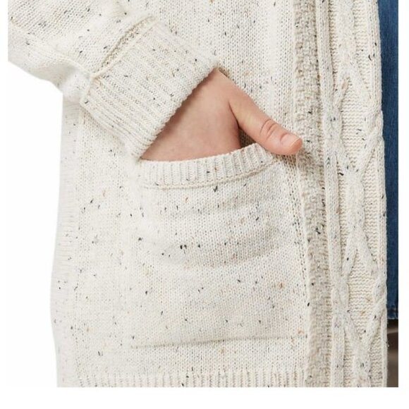 Chaps Ladies' Cable Neck Cardigan - Picture 4 of 4